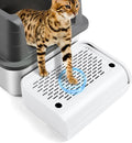 Cat Step for Litter Box, Litter Box Ramp with Filter Function, White | Cat Litter Box Step for Kitten & Elderly Cats, Washable Double Layer Litter Catcher, Non-Slip Litter Catcher, Easy to Clean