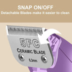 5FC Grooming Ceramic Pet Clipper Blades Compatible with Andis & Oster A5 | Cut Length 1/4”(6.3mm),Compatible with Wahl KM10 Series Clippers