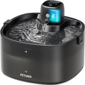 Cordless Cat Water Fountain, Battery Operated, Black, 78oz/2.3L | Wireless Cat Fountain Rechargeable 4000mAh, Motion Sensor, Ultra-Quiet Pump, Locking Lid, Automatic Pet Fountain