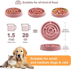 Slow Feeder Dog Bowls, Puzzle Dog Bowl with Anti-Slip, Slow Feeder & Non-Slip Design, Boredom and Anxiety Reducer, Suitable for All Breed Dogs and Cat