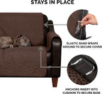 Furhaven Waterproof & Non-Slip Recliner Chair Cover Protector w/ Side Pockets for Dogs, Cats, & Children - Quilted Paw Print Living Room Furniture Cover - Espresso, Recliner