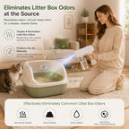 Pet Odor Eliminator Nano Mist Kit, Bio-Enzyme Concentrate Makes 3.5 Gal | Helps Break Down Odors at Source, Dog & Cat Urine, Litter Box, Carpets, Trash Bins, Cars & Household Areas, Safe Around Pets