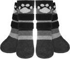 BEAUTYZOO Dog Shoes for Hot Pavement, Waterproof Dog Socks to Prevent Licking Paws & Hardwood Floors, Dog Booties Paw Protectors with Adjustable Straps & Non-Slip Sole, Small Medium Large Dogs Boots