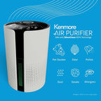 Kenmore Air Purifiers Up to 348 Sq.Foot with H13 True HEPA Filter | Child Lock, Sleep Mode for Small Rooms for Bedroom