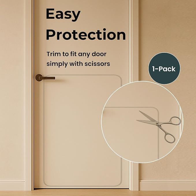 36 x 20 Door Scratch Protector Dog & Cat Scratch Guard, Heavy Duty Clear Anti-Scratching Protection on Wall Window Glass Screen & Sliding Doors Furniture Indoor/Outdoor