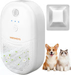 Meowant Cat Litter Odor Deodorizer, Negative Ion Air Purifier with Odor Deodorant Gel, 3 Auto Modes Pet Odor Eliminator with Sensor Monitor, Rechargeable Wireless Odor Remover for Multi-Pet Home