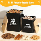 Dog Treat Containers Set, 9.4''×7.1''×9.6" Treat Jars with Lids | Set of 2, Metal Dog Treat Jars for Kitchen Countertop, Pet Food Canister Keep Snack Fresh