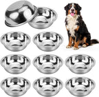 10 PCS Stainless Steel Dog Bowls - 86 Oz/10.75 Cup Large Dog Bowl Set, Metal Bowls for Food and Water, Large Pet Water Bowl or Food Bowl for Indoors or Outdoors, Dishwasher Safe