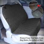 VIVAGLORY Dog Seat Cover Pet Seat Protector, Large, Black | Backseat Cover for Car Suv & Truck, Back Rear Backseat Bench Protector