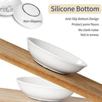Non-Slip Cat Food Bowls, 6 Pack Whisker-Friendly Ceramic Bowls | 5.6-Inch Wide Shallow Bowl, Silicone Base, Food-Safe Ceramic, Dishwasher & Microwave Safe, Easy Clean
