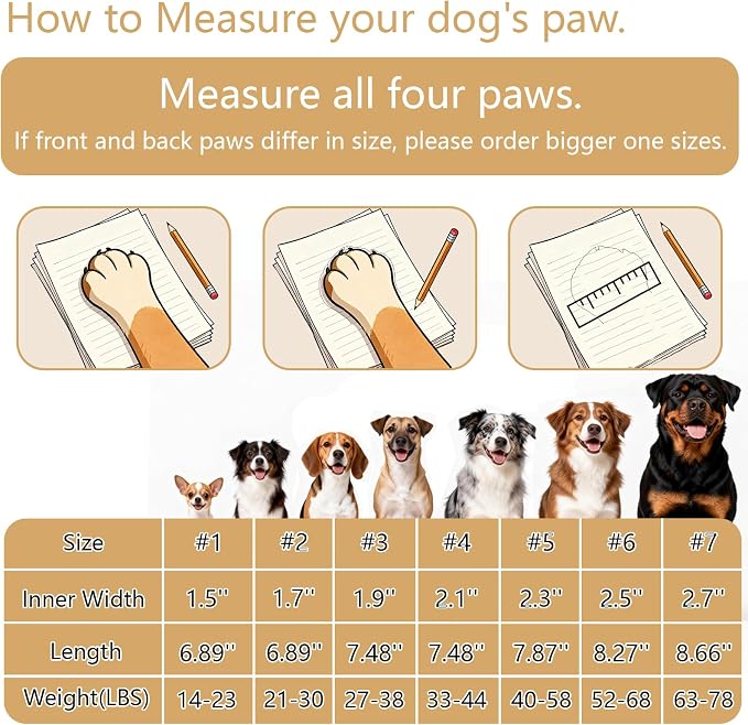BECEMURU Dog Boots, Double-Straps Anti-Fall Off Dog Booties Shoes, Non-Slip Paw Protectors for Outdoor Walking Hiking in Snowy or Rainy Day (Black, 1#(Width 1.6 inch) for 14-23 lbs)