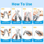 Best Dog Nail Calipper for Large Dogs with Thick Nail | Low Noise for Sensitive Dog, Super Sharp Smoothest Heavy Duty for Thick Nail, Compact Gentle Look for Anxiety Dogs