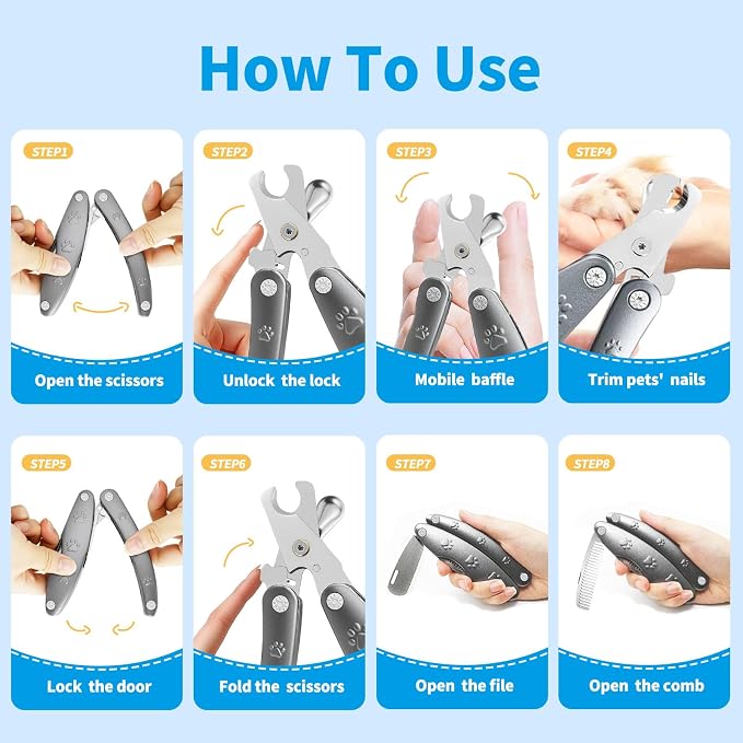 Best Dog Nail Calipper for Large Dogs with Thick Nail | Low Noise for Sensitive Dog, Super Sharp Smoothest Heavy Duty for Thick Nail, Compact Gentle Look for Anxiety Dogs