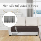 Easy-Going Sectional Couch Covers for Dogs L Shape Sofa Cover Reversible Sofa Slipcover Chaise Lounge Cover Furniture Protector Cover for Pets Dog Cat (30 x 50 inches, Chocolate/Beige) | Chocolate/Beige, Soft Sofa Slipcover For Dogs, Fits Left/Right Ch...