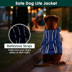 Kuoser Dog Life Jacket High Flotation, Reflective Dogs Life Vest for Swimming Boating, Adjustable Small Medium Large Dog lifejacket, Lightweight Dogs Life Preserver Rescue Handle Spring Summer Pool | Adjustable Dog Lifejackets for Small Medium Large Do...