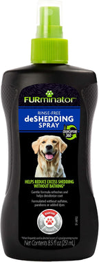 FURminator Rinse-Free deShedding Spray for Dogs, 8.5 oz | Reduces Shedding Without Bathing, Neutralizes Odors, No Sulfates Parabens Or Added Dyes