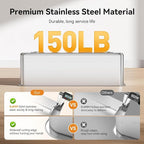 Jotesnew 2 Pack 28" Extra Large XXXL Stainless Steel Cat Litter Boxes with Lid Metal Cat Litterbox Pan for Big Cats and Multiple Cats, Anti-Leakage, Easy Cleaning, Include Scoop
