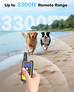 Dog Shock Collar 2 Pack, Rechargeable Dog Training Collar with Remote for Large Medium Small Dogs, 3300FT Waterproof Shock Collar with Beep Vibration and Shock Modes