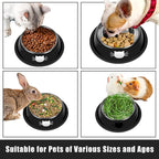 Serentive 3Pcs Cat Bowls Non-Slip Stainless Steel Small Cat Food Bowl Unbreakable Thick Rubber Base Easily Clean Lovely Color