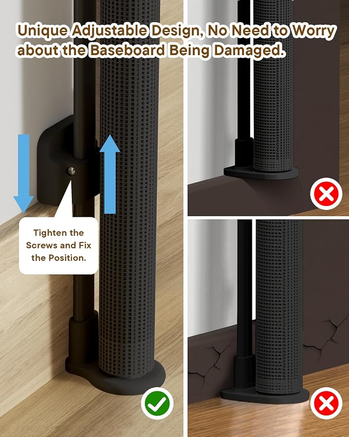 Extra Wide Baby Gate - 71 inch Retractable Mesh Gates for Large Opening, Extra Long Mesh Gate for Babies, Dogs, Baby Gate Anti-Crawling Hook for Stairs Hallways Doorway Indoor Outdoor, Black | Extra Long Mesh Baby & Pet Gate with Anti-Crawling Hook, Sa...