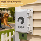 Wall Mounted Dog Poop Bag Dispenser - Heavy Duty Waterproof ABS Plastic Pet Waste Station, Indoor/Outdoor Holder for Yard, Patio, Garage & Lawn | Easy Access Design