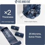 Fei & Eve Poop Bag Dispenser - Compact & Lightweight | Fits all Leashes | Compatible with all standard rolls | White, With 1 Roll Poop Bag