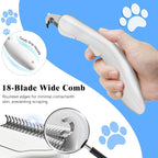 Pet Steam Brush for Dogs & Cats, 3-in-1 Shedding Grooming Tool | Self Cleaning Spray Comb with Mist, Dog Brush for Shedding, Cat Brush for Hair Removal, Long Haired Pet, Waterless Shampoo