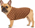 Dog Sweater for Small Dogs, Designer Dog Clothes, Luxury Chewy Pawtton Knit | Designer dog clothes for small dogs with soft knit comfort, luxury styling and easy pullover fit for Yorkies in cold weather.