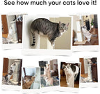 Cat Scratching Post for Indoor Cats, 32Inch Sisal Cat Scratcher | Wide Stable Base, Full-Body Stretching Cat Scratch Post, Heavy Duty Post for Cat Adults to Protect Furniture, Black and White