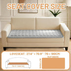 Waterproof Couch Cover for Dogs Washable,Nonslip Fuzzy Durable Pet Friendly | Soft Slipcovers for 3 Cushion Sofa Cover,Plush Thick Protector Fits Mat Bed Leather & Fabric Couches (Light Grey 27.6"x70.9")