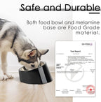 SuperDesign Mess Free 15° Slanted Bowl for Dogs and Cats, Tilted Angle Bulldog Bowl Dog Feeder, Non-Skid & Non-Spill, Easier to Reach Food M/1 Cup Dark Black