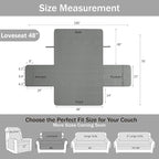 Boho Gray Loveseat Covers for 2 Cushion Couch, Water-Repellent Aztec Covers for Love Seat, Washable Quilted Couch Covers, Pet Friendly Loveseat Slipcovers (Loveseat 48", Gray)