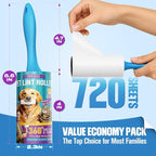 POPCHOSE Lint Roller for Pet Hair Extra Sticky, 720 Sheets | Dog and Cat Hair Remover for Clothes, Furniture, Couch, Lint Roller for Carpet