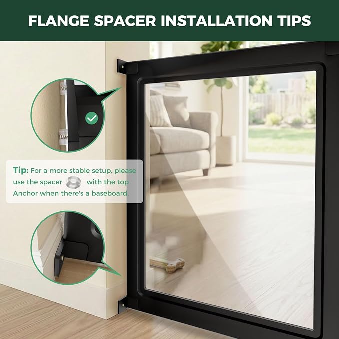 FXW Fence-to-Wall Anchors for AuraSpace Acrylic Indoor Dog Playpen | Fits AuraSpace 35"H, Connect Panels to the Wall, Expand Your Dog’s Play Area, Playpen Not Included