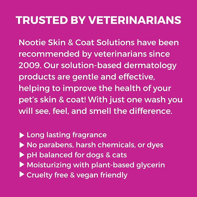 Nootie - Pet Shampoo for Sensitive Skin - Revitalizes Dry Skin & Coat - Natural Ingredients - Gentle Dog Shampoo - Cleans & Conditions