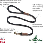 Mendota Pet Snap Leash - British-Style Braided Dog Lead, Made in The USA - Seafoam, 3/8 in x 6 ft - for Small/Medium Breeds