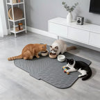 Silicone Cat Litter Mat 35" x 27" | Waterproof, Non-Slip Litter Trapping, Soft on Paws, Raised 0.7" Edge, Easy Clean with Drainage