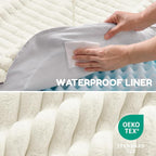 ChiXnuggle Orthopedic Dog Bed, Washable Cover, Faux Fur Bolster Pet Couch | waterproof,egg crate foam,non-slip bottom,for extra large dogs,cream,41*30*7,dog sofa