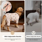 Bienbee Dog Pajamas, 4 Pack Adjustable Onesies for Small to Large Dogs M | Dog Shedding Suit with Soft Fabric, Breathable & Stretchy, and Adjustable Back Length for Sleeping Lounging and Daily Use
