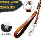S-ETOVUS-Chain Dog Leash, Bite-Proof Metal Leash, with Padded Handle | Three Sizes 7.25FT/5.2FT/4FT, Woven From Nylon Rope And Chain, Durable And Bite-Resistant, Comfortable With Padded Handles.