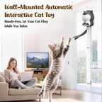 AsFrost 2-in-1 Interactive Cat Chase Bounce Toy for Indoor Cats | Automatic Flying Bird & Mouse Wand, USB Rechargeable, Suction Hanging Design,Self Play for Bored Kittens Adult Cats Exercise