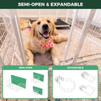 FXW Homeplus Indoor Dog Playpen, 40" H, 16 Panels, for Medium & Large Dogs | Stress-free play, Heavy-duty, Semi-open design, Easy setup, Threshold-free gate, Expandable, Patented