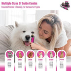 Dog Grooming Vacuum Kit with Clippers and Nail Grinder, 1.2L Pet Grooming Vacuum for Shedding, Low-Noise Dog Hair Vacuum with Grooming Brush for Home Cleaning Grooming,Dyson-Style Gray