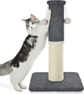 Made4Pets Cat Scratching Post with Sisal & Carpet for Indoor Cats, 23.6" | Cat Scratcher with Wide Stable Base, Interactive Hanging Toys, Ideal for Kittens, Small Cats and Everyday Indoor Play