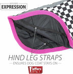 Jeffers Expression Dog Coat Waterproof Ripstop Winter Jacket 16" – 240g Insulated Blanket, Adjustable Belly & Chest Straps, Reflective Strips, Small to Large Breeds, Outdoor & Travel - Skater Pup