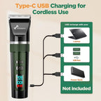 Gimars 4 in 1 Powerful 7000RPM Dog Clippers for Grooming with Replacement Blade, Professional Cordless Low Noise 55dB Pet Clippers, Dog Hair Clipper and Dog Shaver Kit for Thick Hair, Cat and Horse