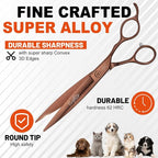 High-end Professional Dog Grooming Scissors Pet Grooming Shears 7 Inches Extremely Very Sharp Made Of Stainless Steel Alloy By Hand For Dog Cat Groomer