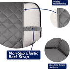 PureFit Reversible Quilted Couch Covers for Dogs Loveseat Sofa Cover 46.5” | Gray/Ivory, Water Resistant Couch Protector, Washable Pet Couch Cover with Non Slip and Elastic Straps For Kids