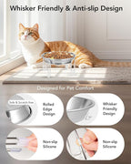Elevated cat Bowl 2PC, 6.3" Wide Raised Cat Bowl | Stainless Steel Cat Food and Water Dishes, Small Dog Bowl, Whisker Friendly, Anti-Vomiting, Neck Stress-Free Bowl Stands