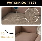 Waterproof Sofa Bed Cover Washable，Thick Loveseat Couch Covers for 2 Cushion Couch Sofa Pet Friendly, Pet Couch Covers Furniture Protector for Dogs Cats ((Taupe,40x48 Inch)